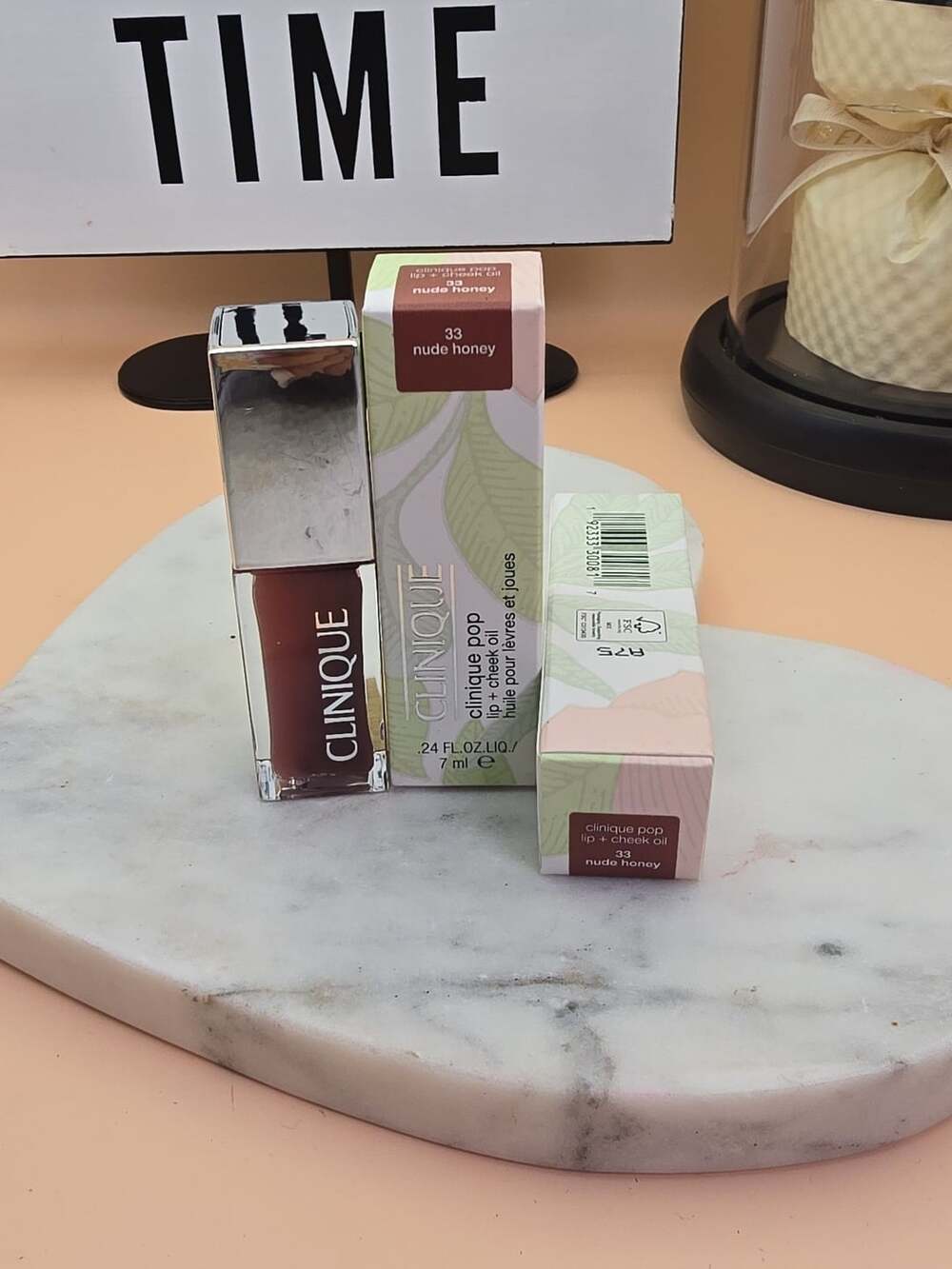 Clinique Pop Lip + Cheek Oil .24 fl oz 7 ml 33 Nude Honey